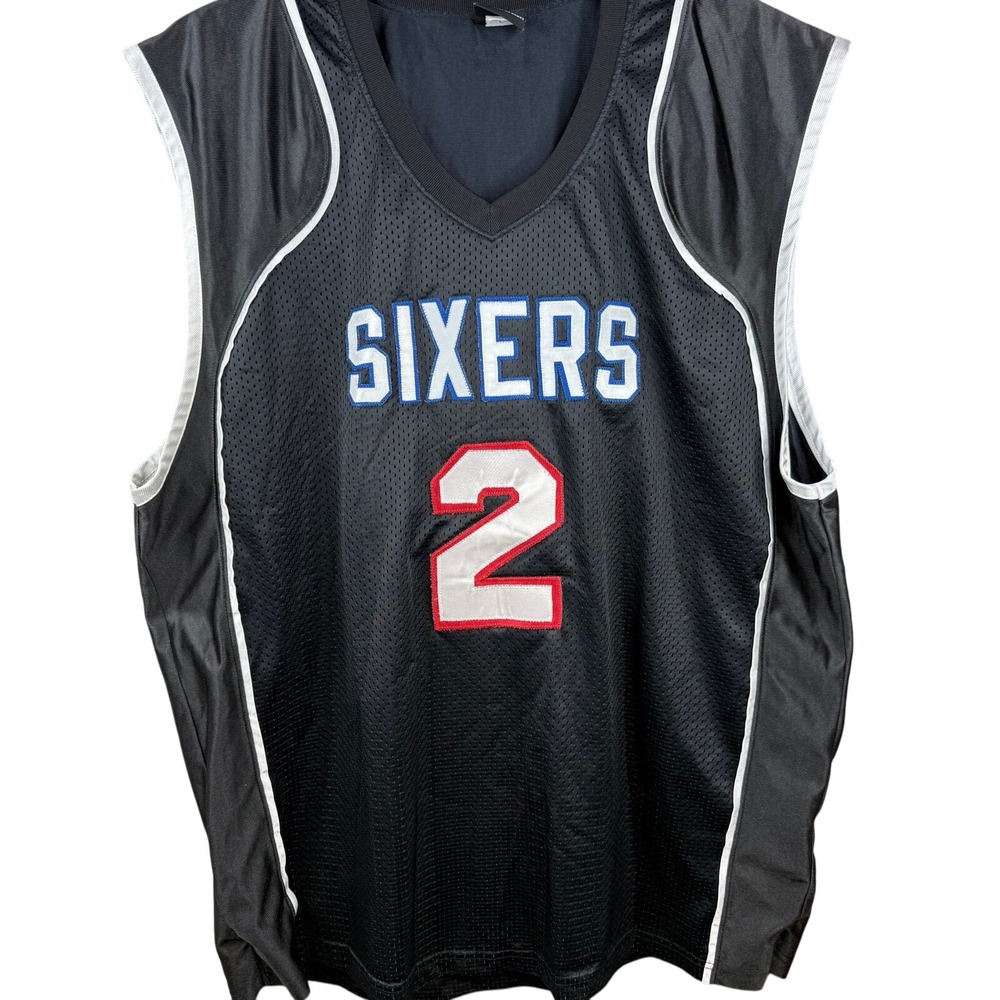 Sixers Malone #2 Jersey Black‎ A4prime XL 76. No tag see measurements